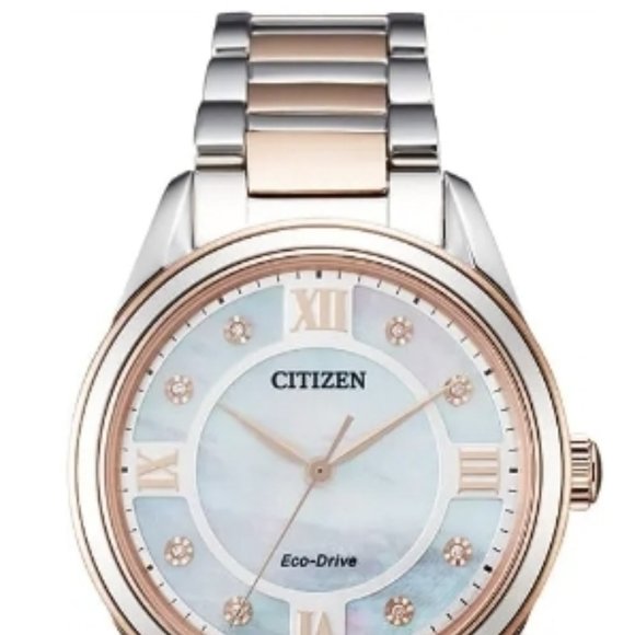 Citizen LAD ECO WR50 SSTPG BRAC WHTE watch - Picture 3 of 6
